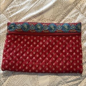 Americana by Sharif Red Quilted Women's Makeup Bag NWOT